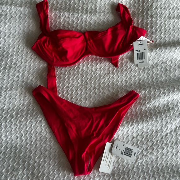 l space hot cherry bikini size large - Picture 2 of 8